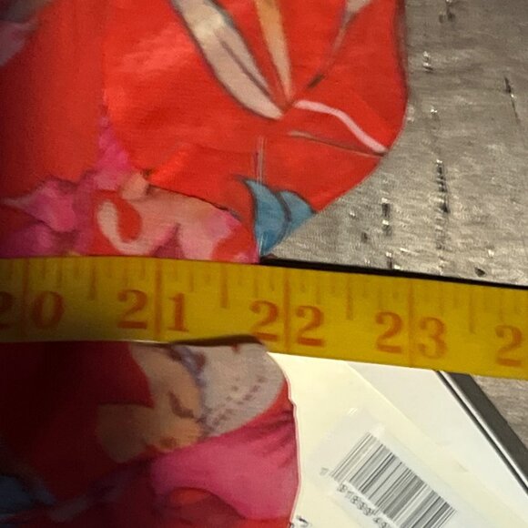 NWT Eliza J Size 20W Floral Surplice Neck Wrap Sleeveless High-Low Dress in Red - Picture 6 of 8